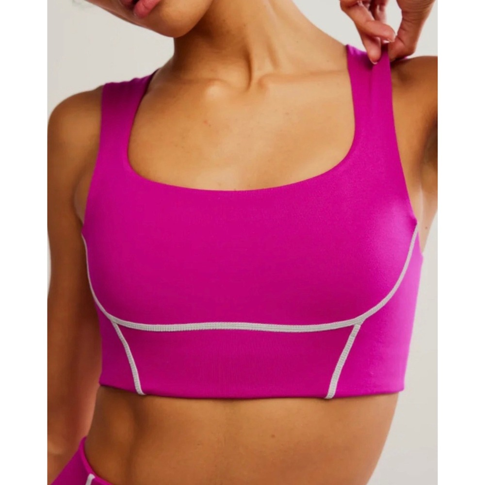 Free People You're a Peach Sports Magenta Bra Size M